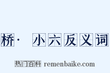 桥·小六反义词是什么意思的图片